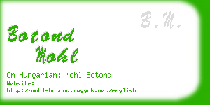 botond mohl business card